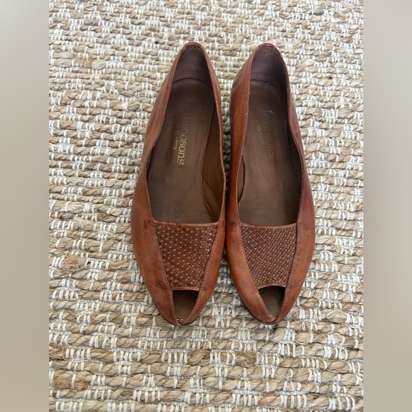 Vintage leather Italian made open toe shoe - Picture 2 of 5